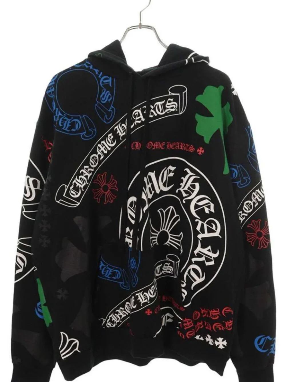 Chrome Hearts Stencil Hoodie All Over Print Pullover XL